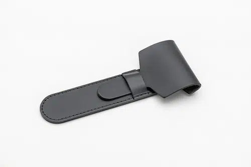 Safety razor on branded background