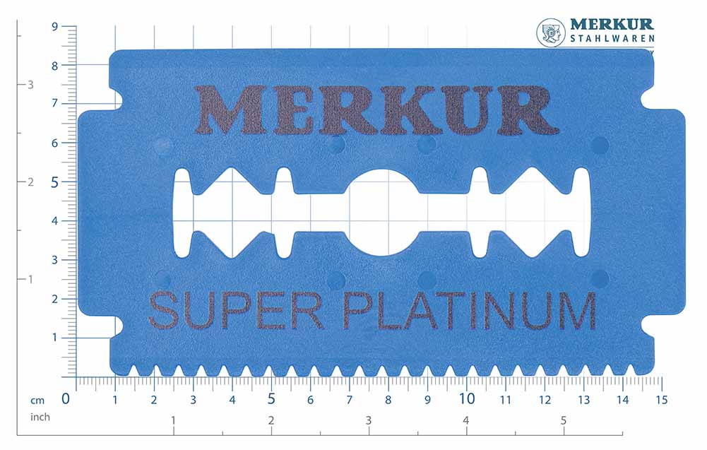 Safety razor on branded background