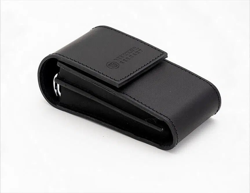 Safety razor on branded background