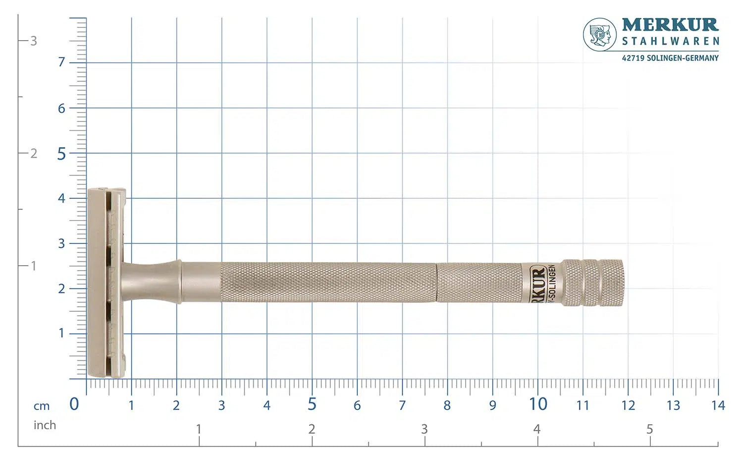 Safety razor on branded background